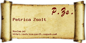 Petrica Zsolt névjegykártya